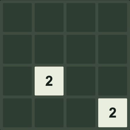 2048 — actual game board