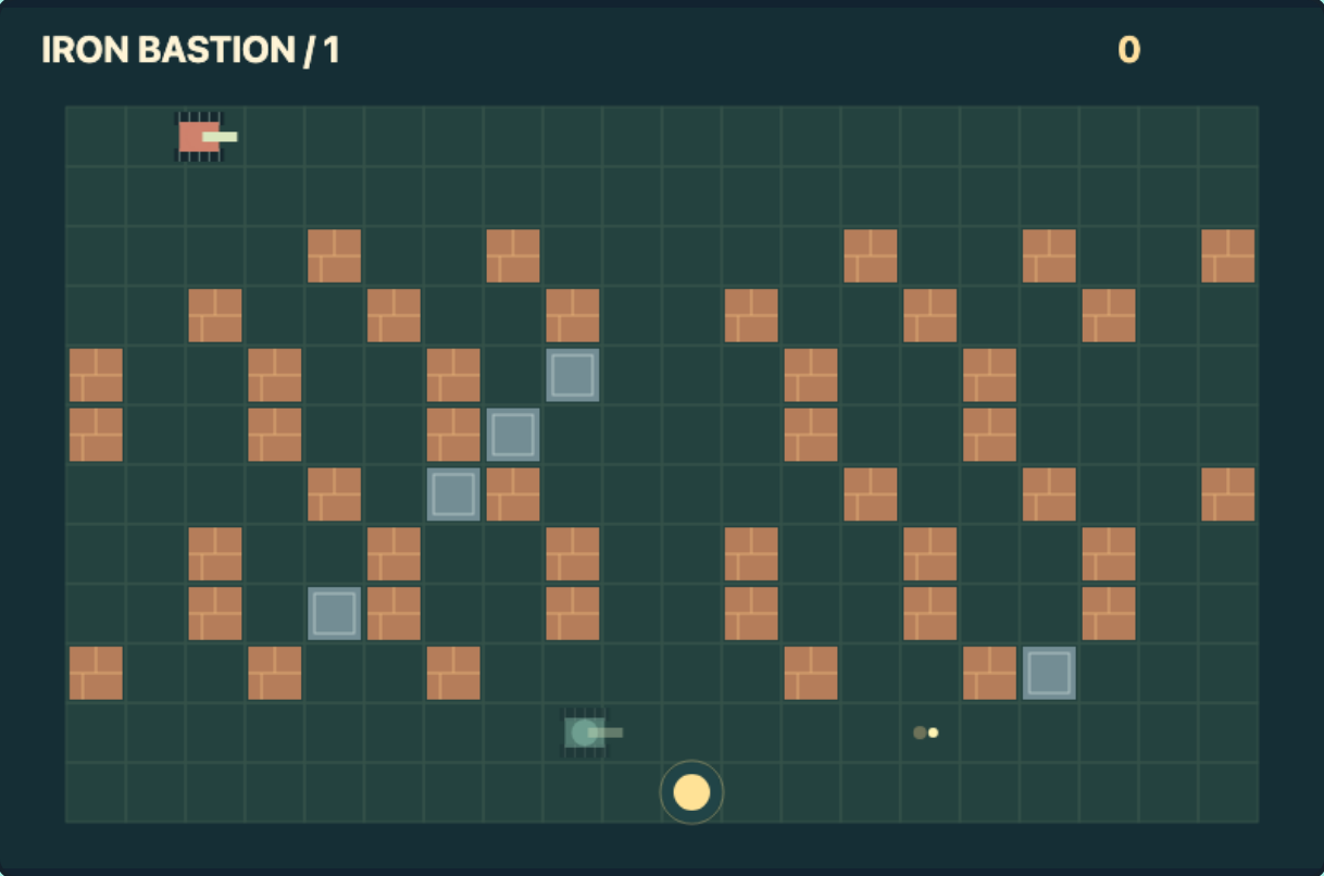 Iron Bastion — actual game board