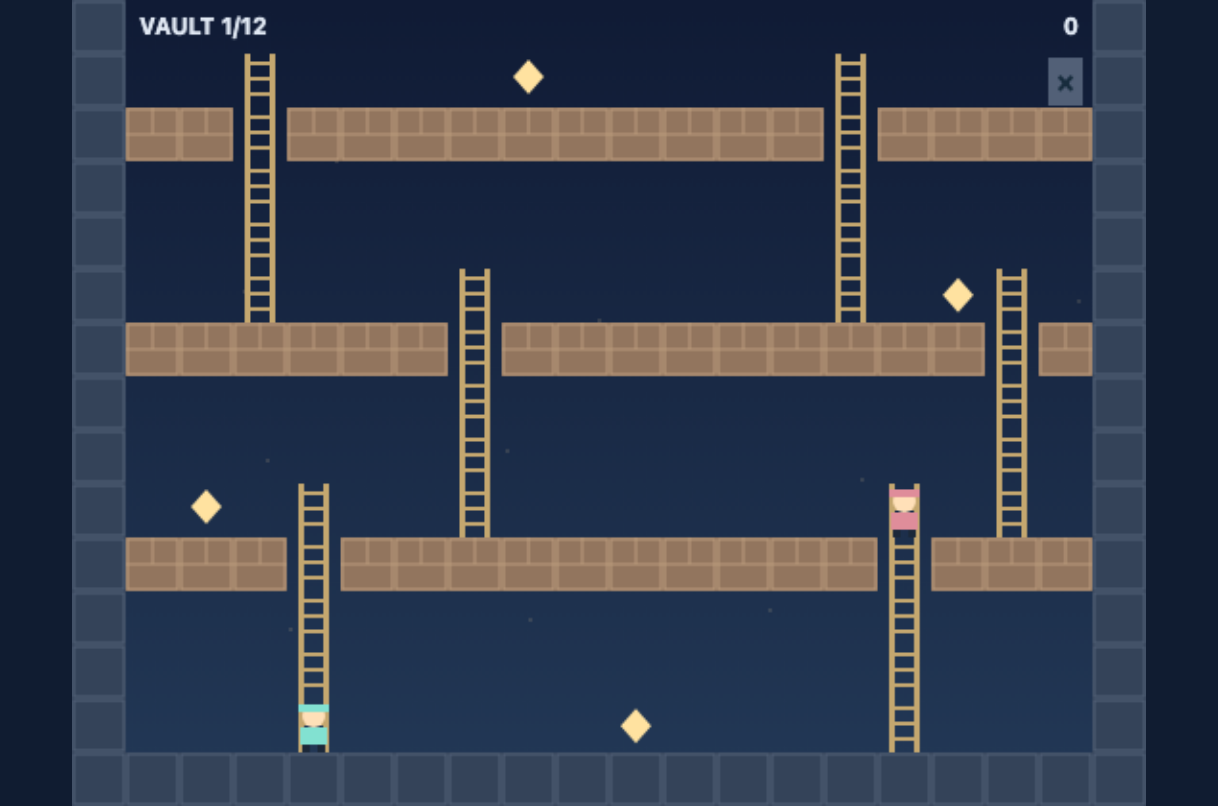 Vault Runner — actual game board
